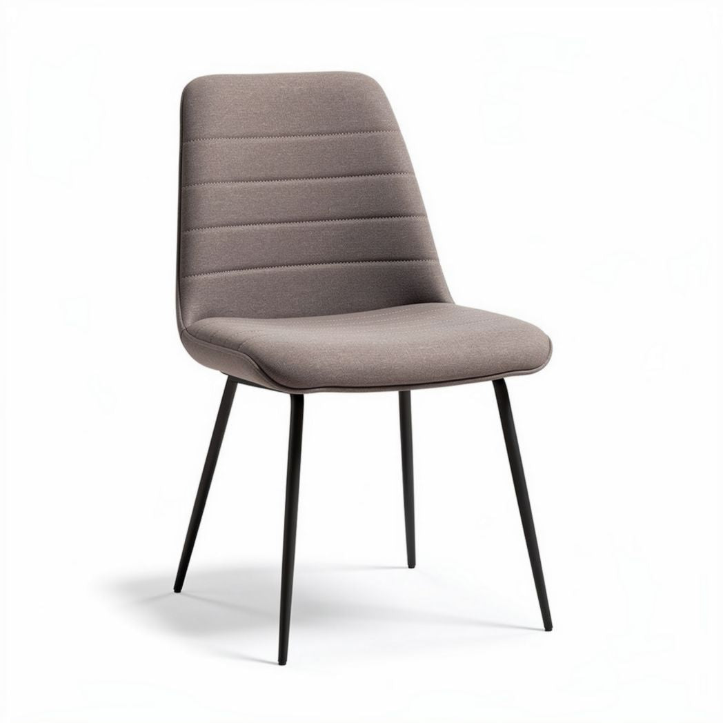 Fabric dining chair with metal legs in gray color 45 x 50 x 90cm