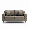 Two-seat sofa with fabric upholstery and wooden legs 180 x 90 x 80cm in gray