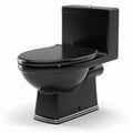 Black ceramic toilet with modern design dimensions 70 x 40 x 40cm