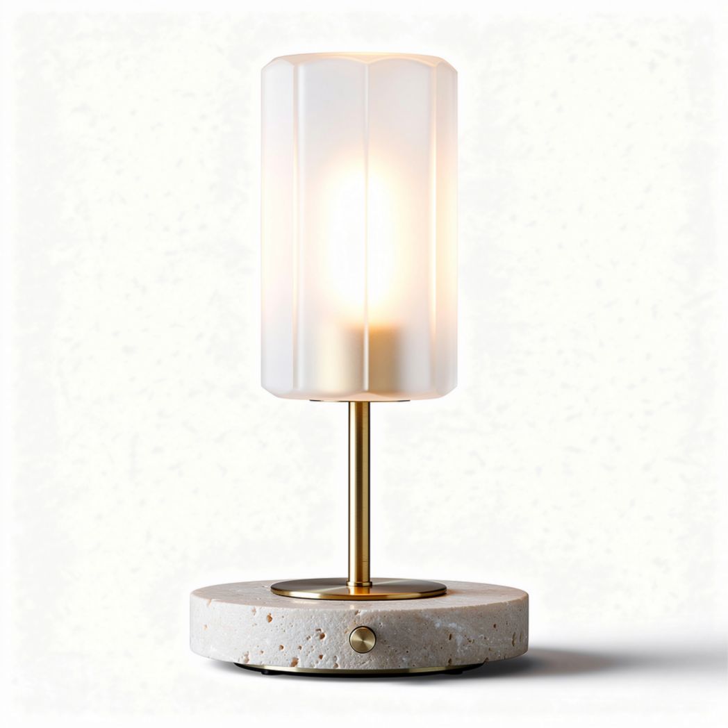 Glass globe table lamp with black base 25 x 25 x 30cm for indoor use
