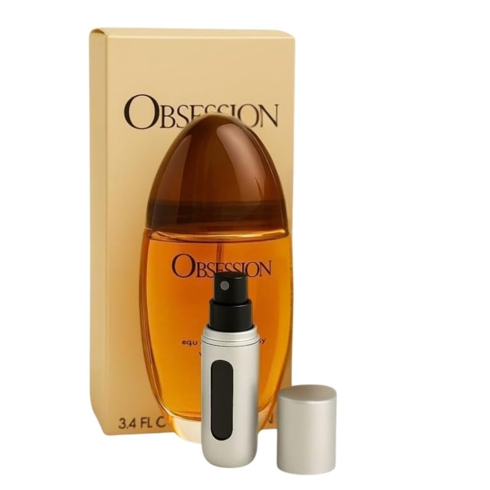Bundle-Obsession Eau de Parfum Spray for Women, with Empty Mini Perfume Atomizer.(3.4 Fl Oz)