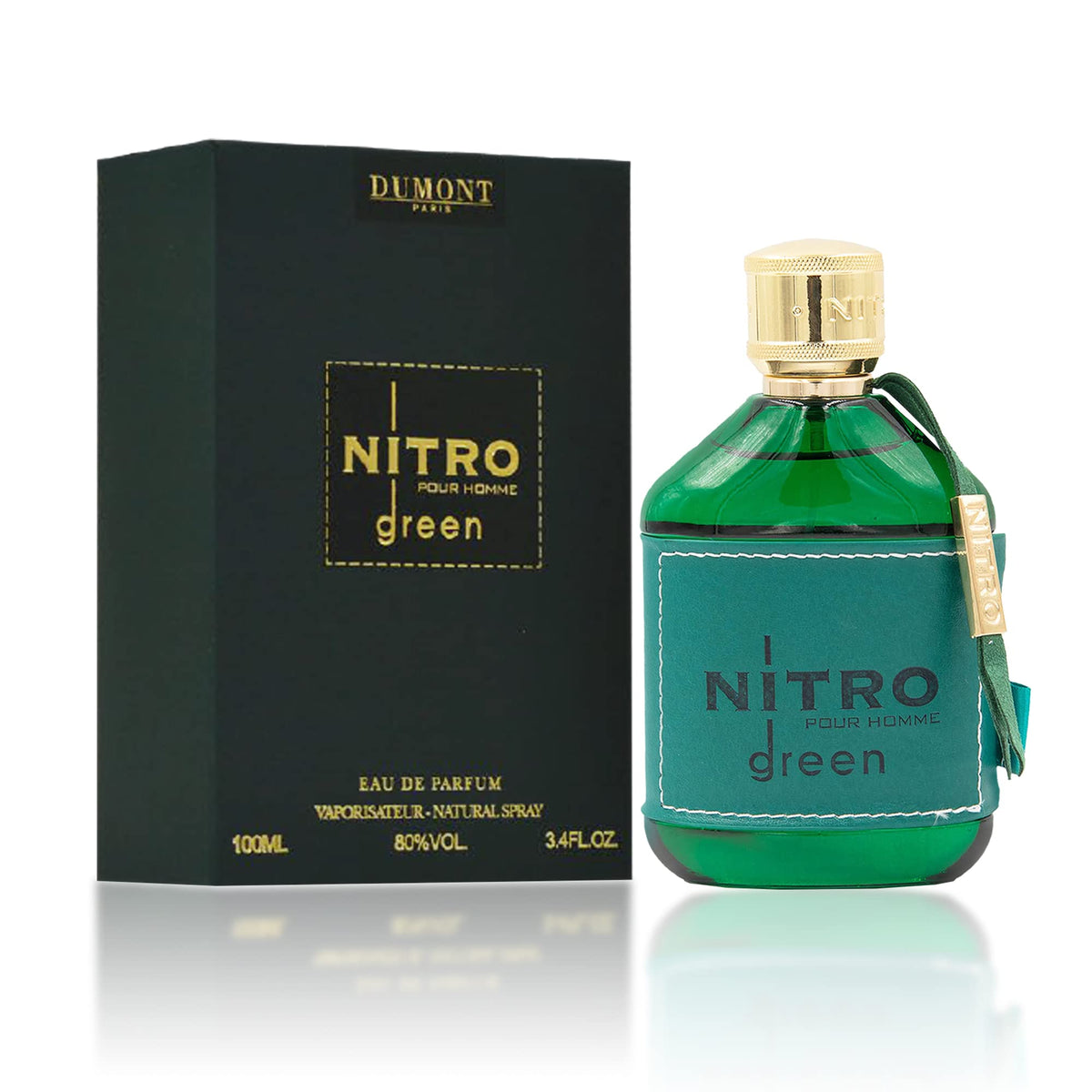 Dumont Nitro Green 3.4 Fl Oz Eau De Parfum for Men – Citrus Fresh Aromatic Fragrance – Luxurious Long Lasting Scent(100ML)