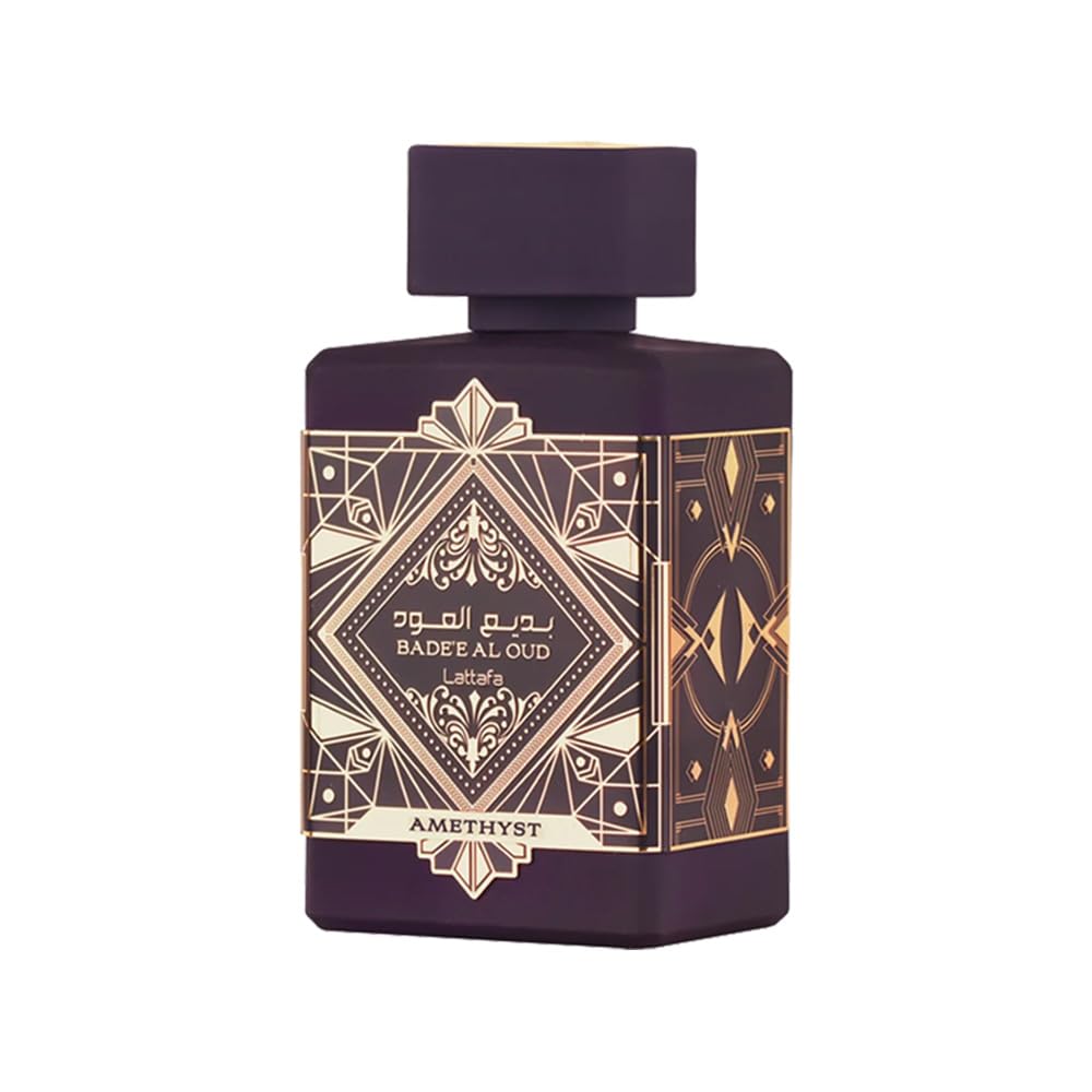 Lattafa Bade'e Al Oud Amethyst for Unisex Eau de Parfum Spray, 3.4 Ounce / 100 Ml(100ML)